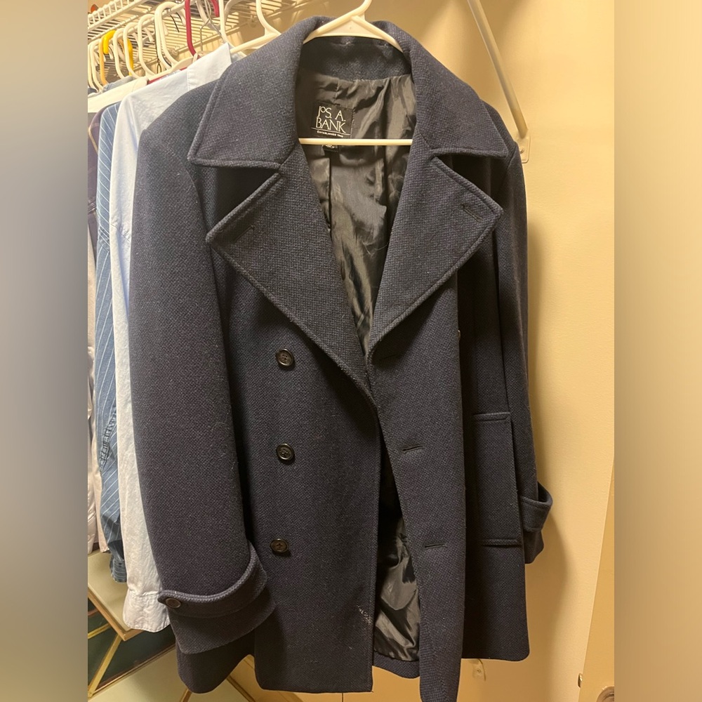 Joseph A Bank , Pea Coat, Size L